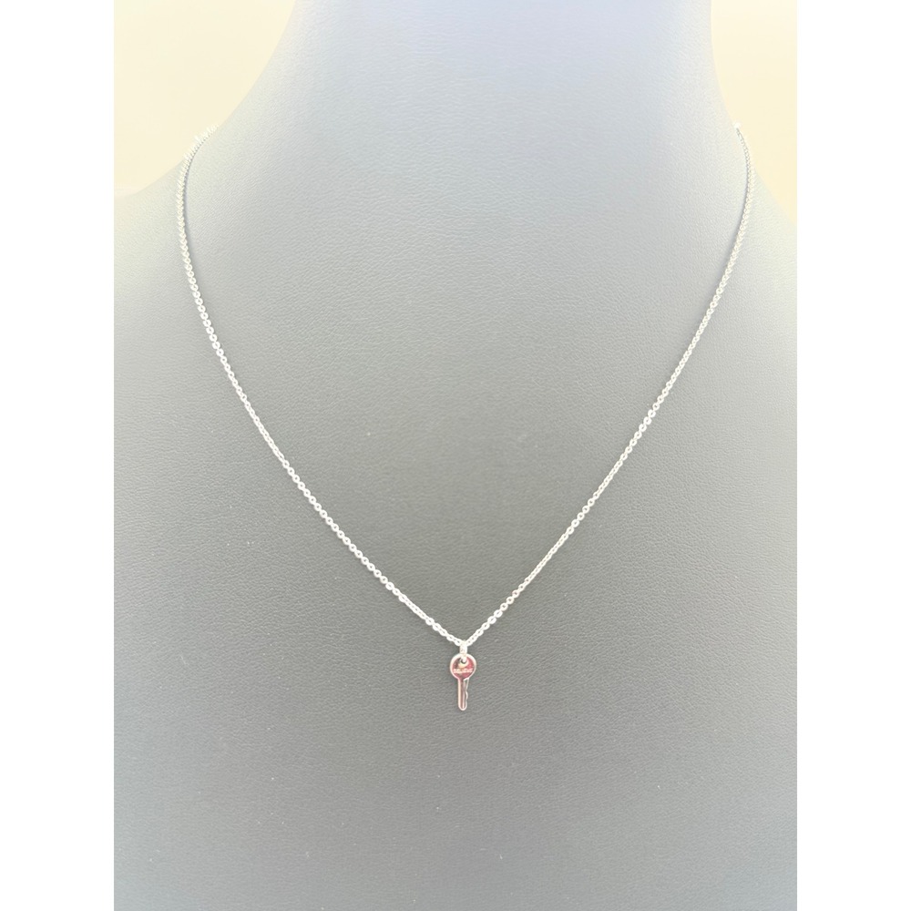 The Giving Keys Mini Tiny "Believe" Key Necklace Silver Tone Adjustable NEW Gift
